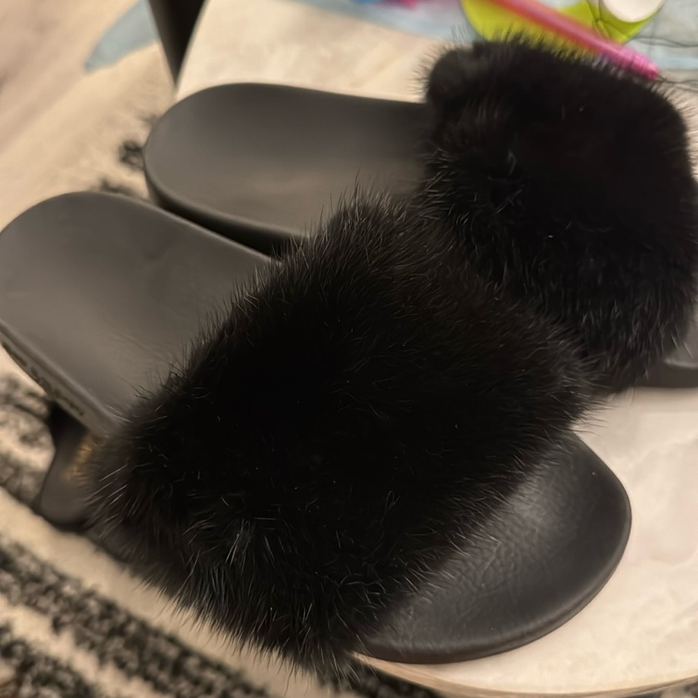Givenchy fur slides
